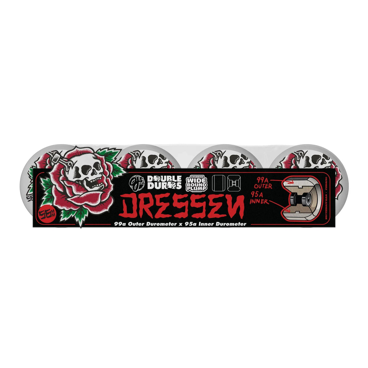 OJ Double Duro Eric Dressen Rose Skull Wheels