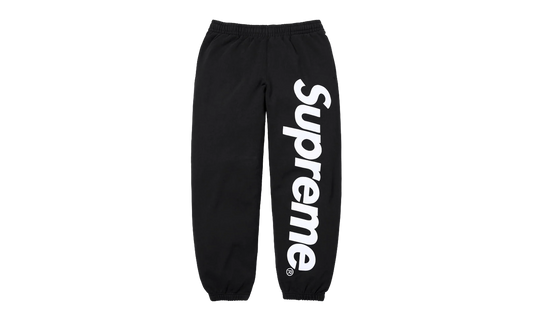 Satin Appliqué Sweatpant "SS26 - Black" SU27515