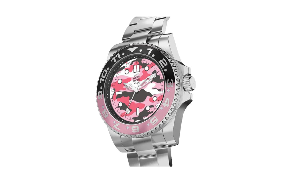 3 Face Watch "Silver/Pink Camo - FW21 Collection" ASSCFW21 093