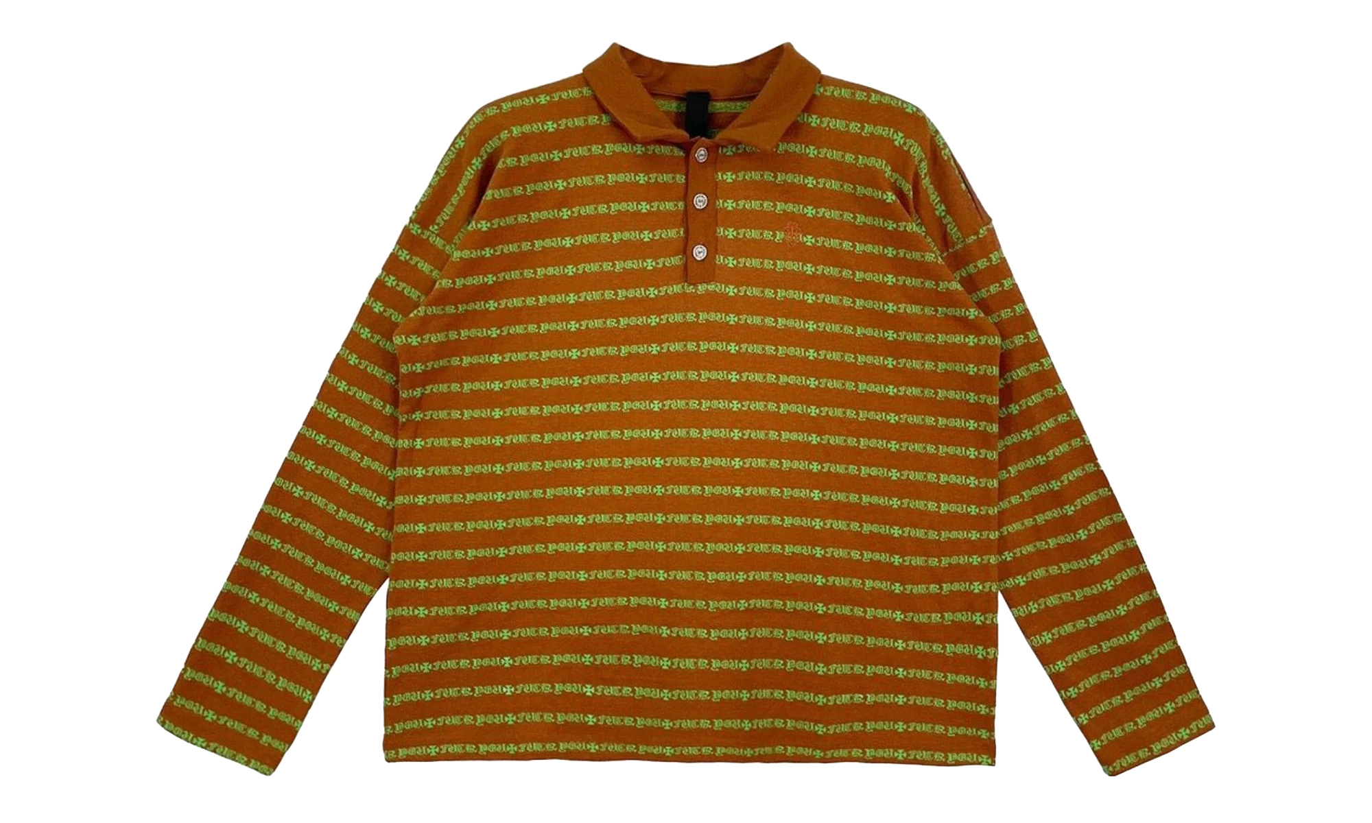 Matty Boy Stripe Long Sleeve Polo "Brown / Green" CHRM0840