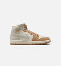 Air Jordan 1 Mid Womens Lifestyle Shoe Pale Ivory Hemp Sail Light Orewood Brown