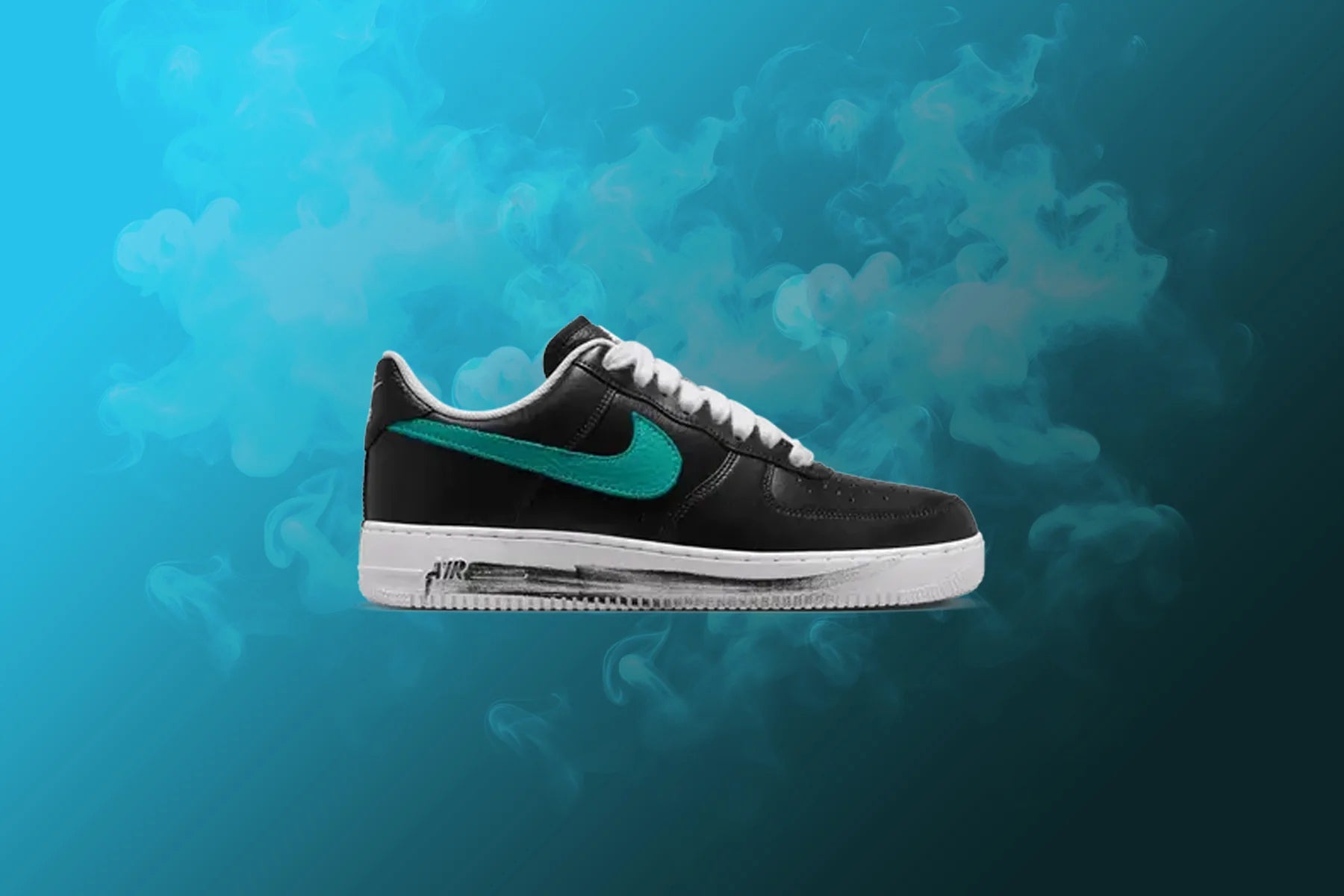 Nike x PEACEMINUSONE Air Force 1 07 Para Noise 30 Black New Emerald Pinkfire