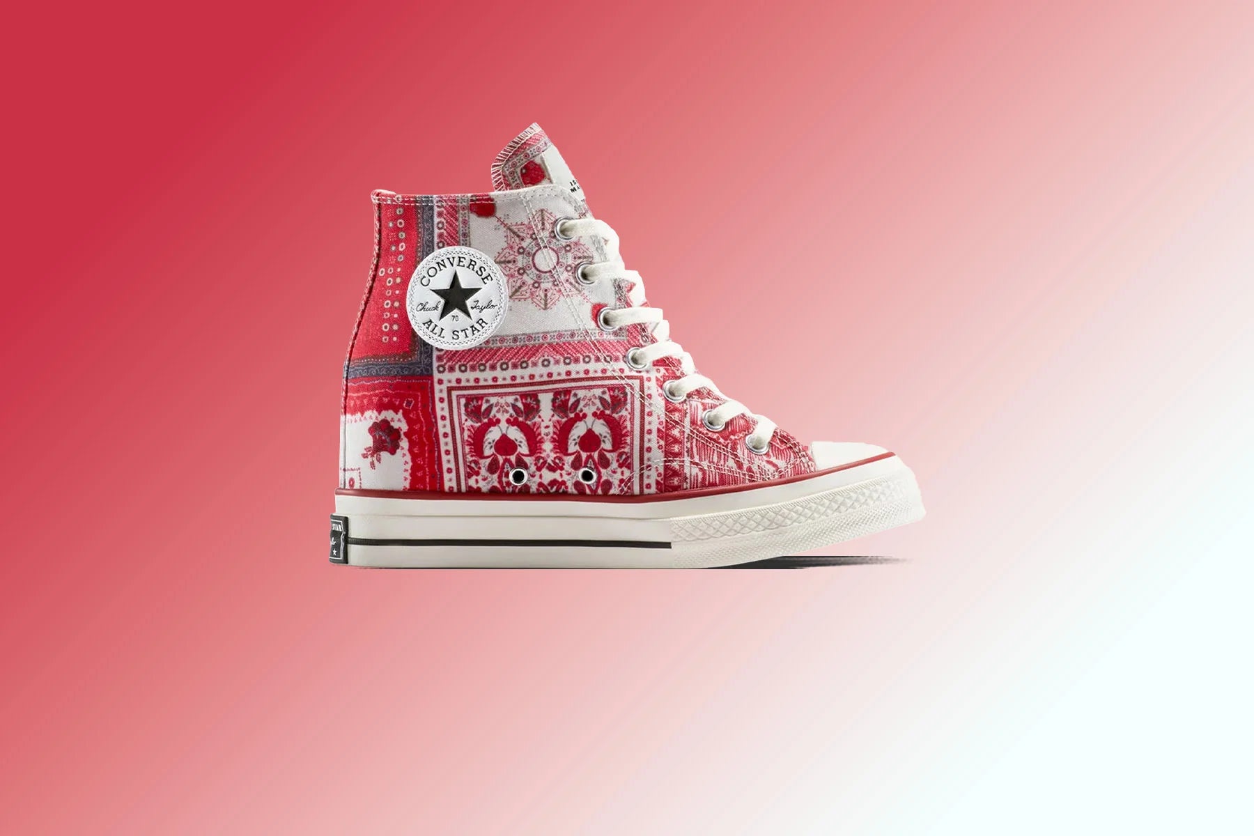 Converse x Isabel Marant Womens Chuck 70 Wedge Hi Vanilla Ice Red Black