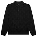 Palmer Checked L S Sweater Polo Tips Black