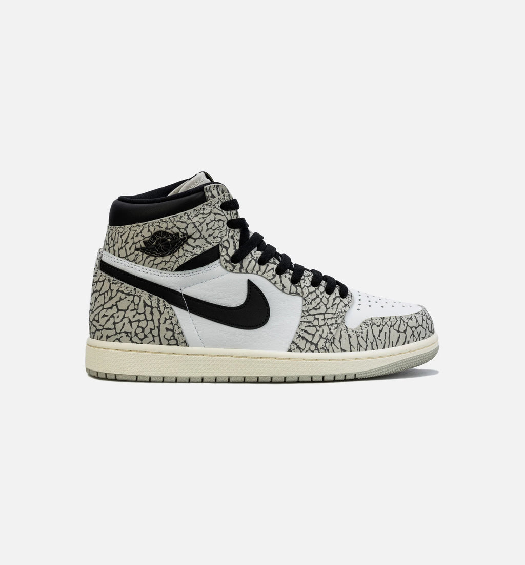 Air Jordan 1 Retro White Cement Mens Lifestyle Shoe White Grey