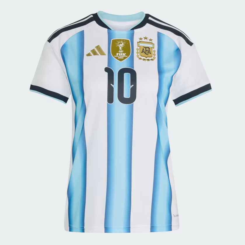 adidas Argentina Home 10 Womens Soccer Jersey 26 White Blue