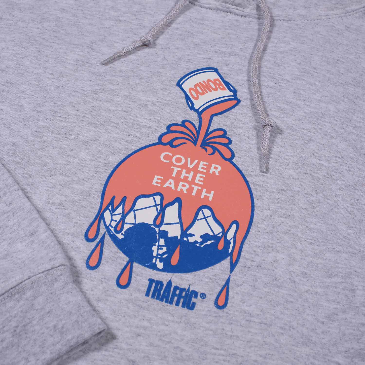 Traffic Cover the Earth Hoodie Heather Grey