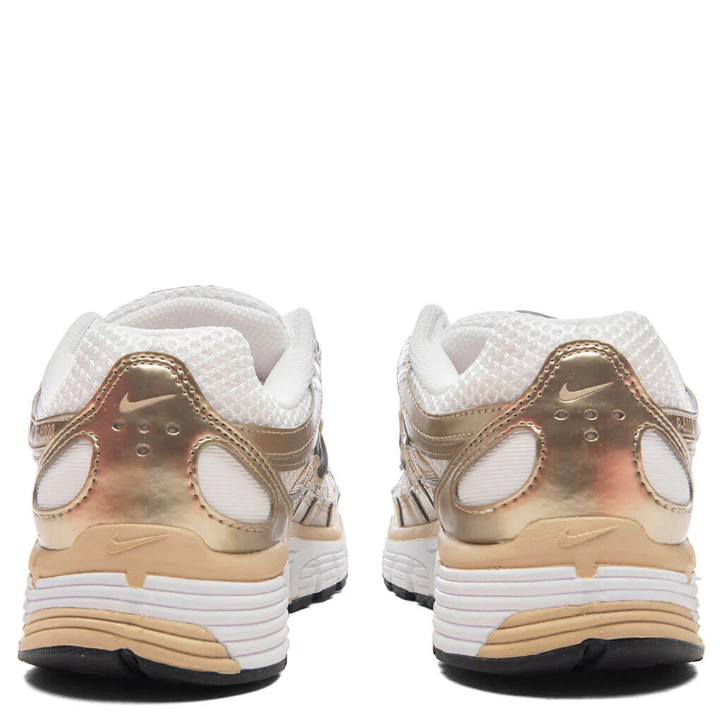 Womens P 6000 Gold White Black Grain Metallic Gold Grain