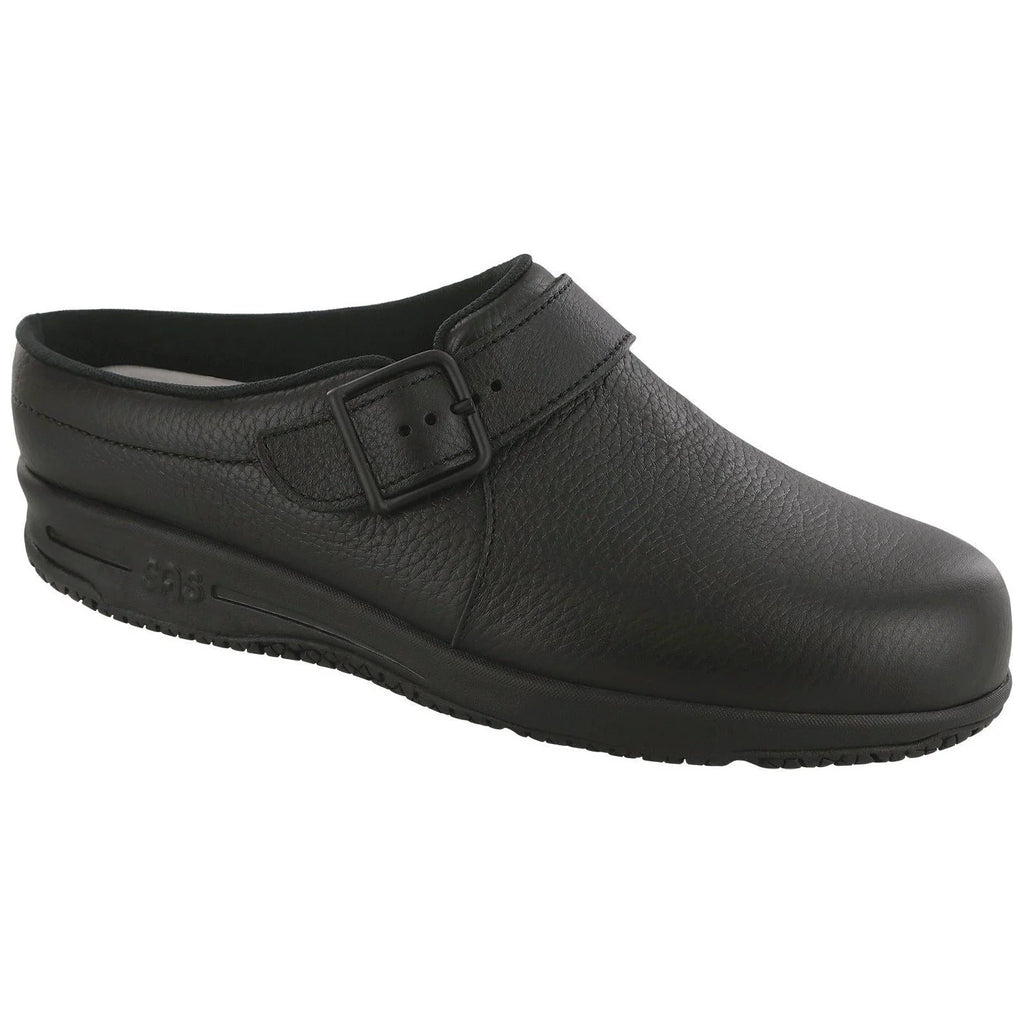 Women's Clog SR Slip Resistant Loafer in Black Wide