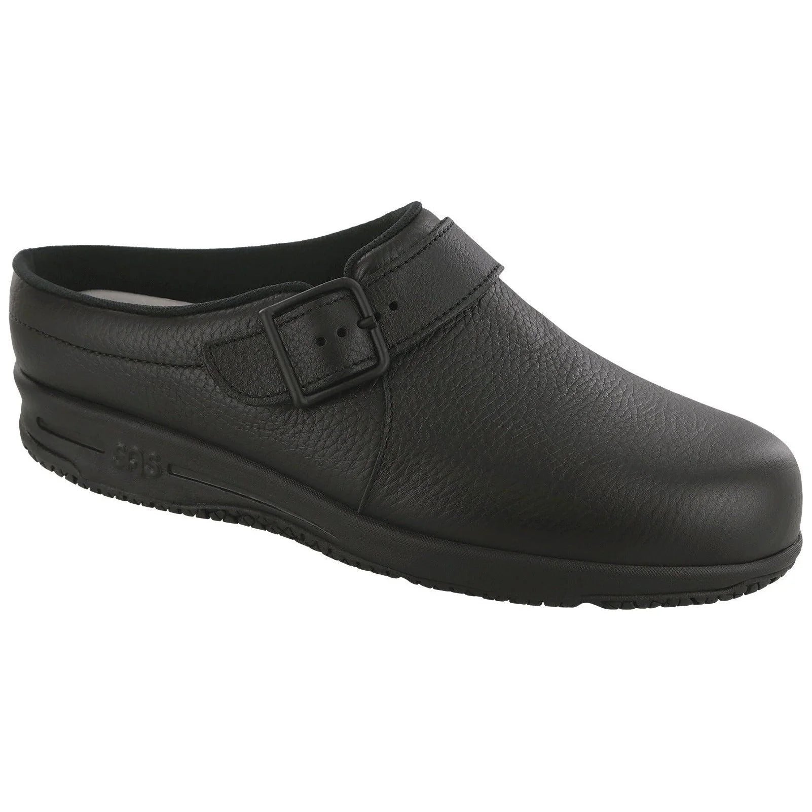 Women's Clog SR Slip Resistant Loafer in Black Wide