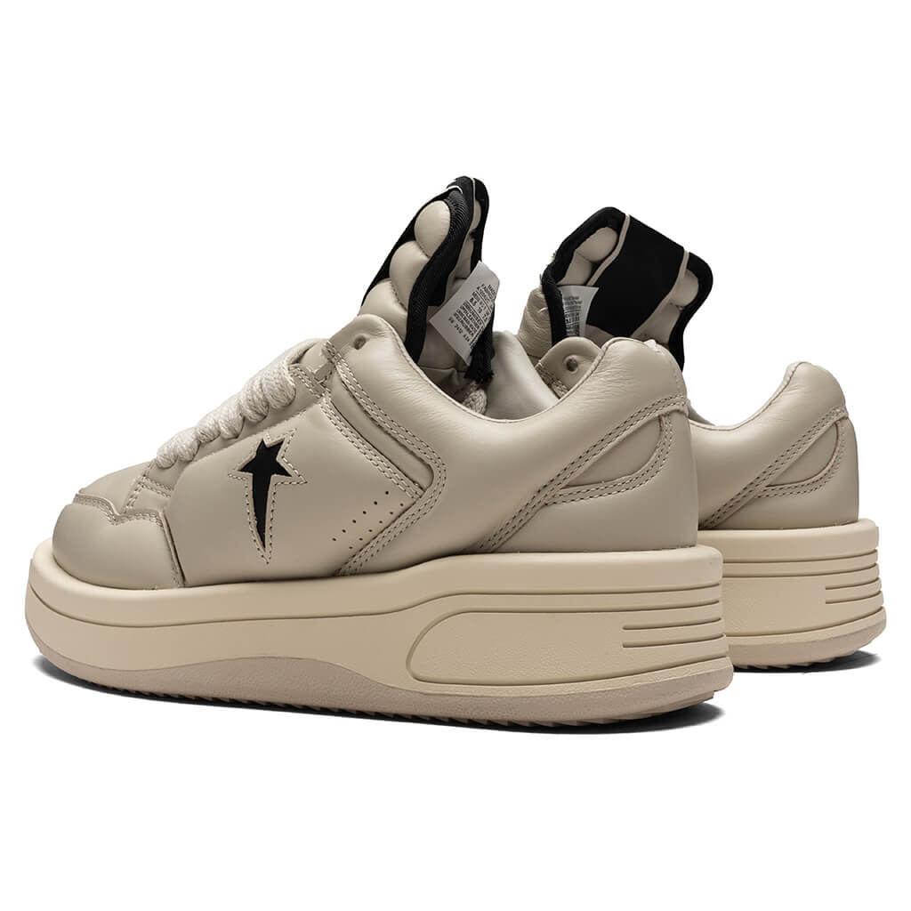 Rick Owens DRKSHDW x Converse Turbowpn Ox Leather Shoes Oyster Black