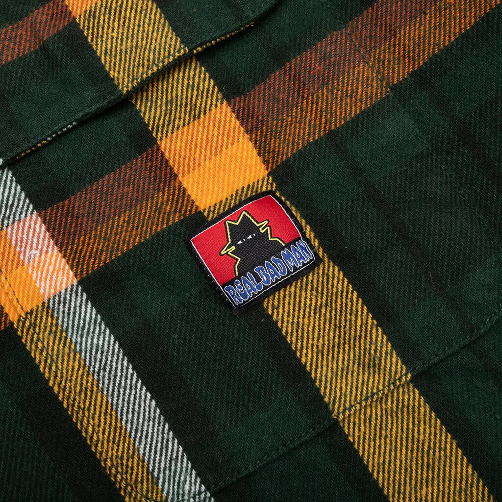 Work Flannel Shirt Green