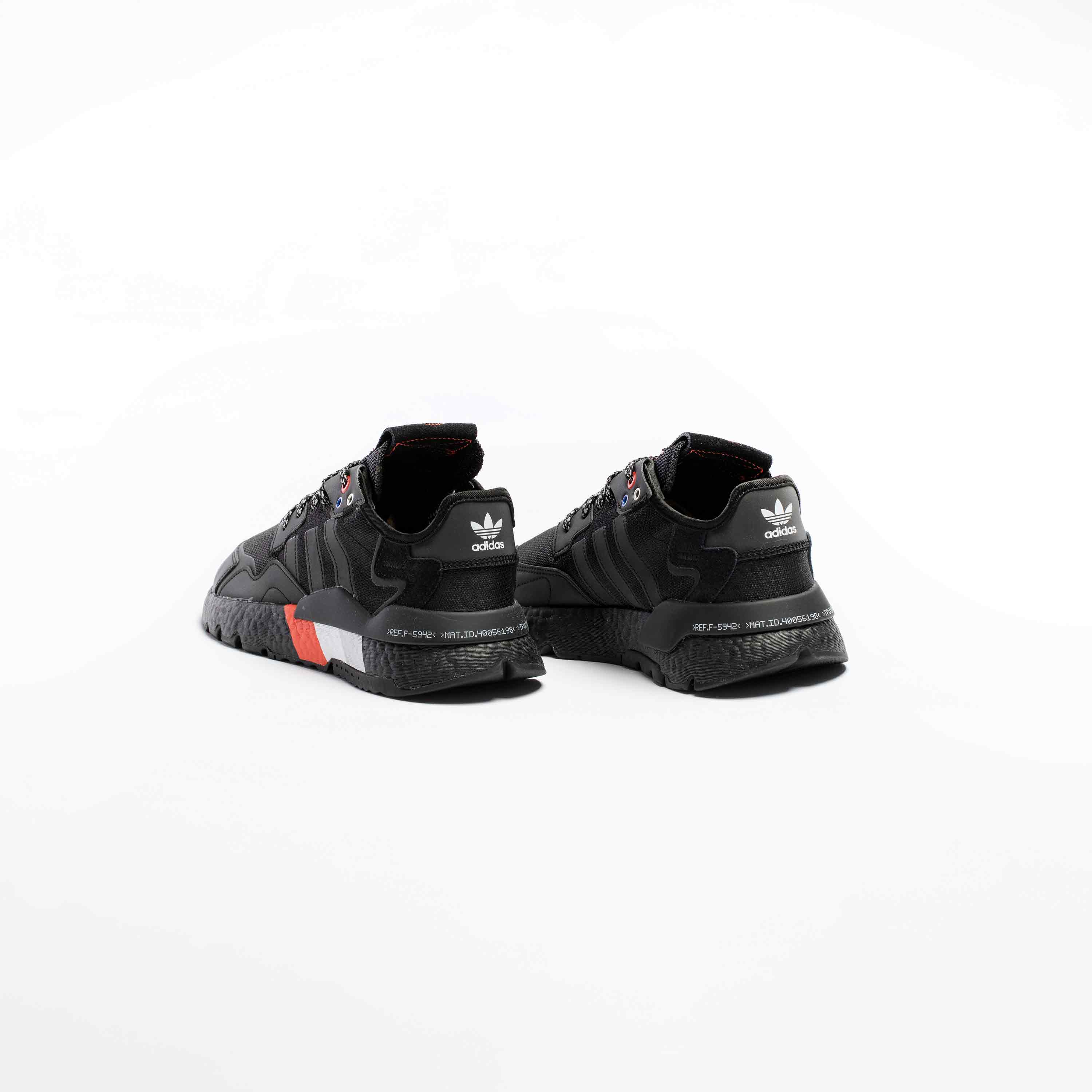 Nite Jogger 3M Mens Running Shoe Core Black Silver Metallic Red White