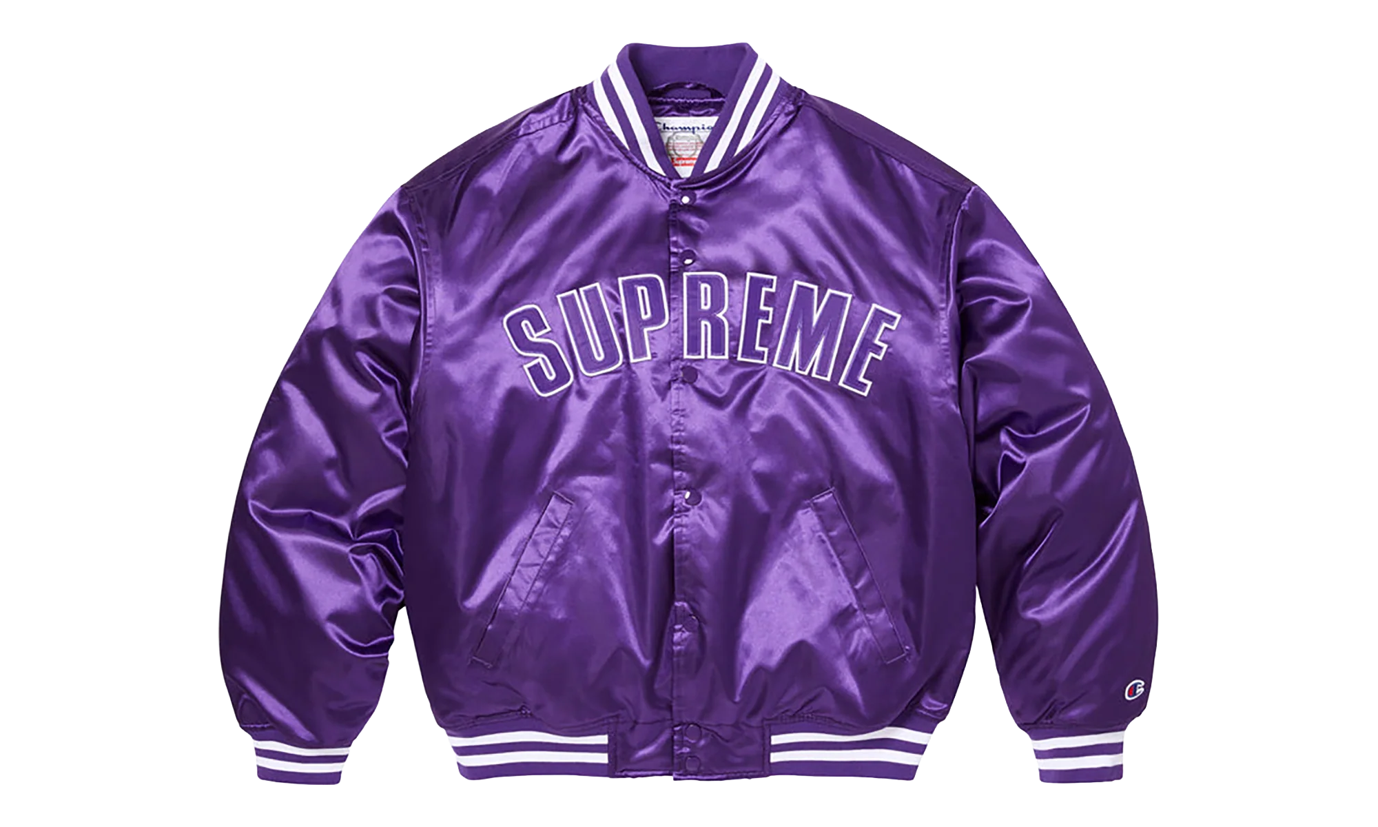 Champion® Satin Varsity Jacket "SS 26 - Purple" SU27454