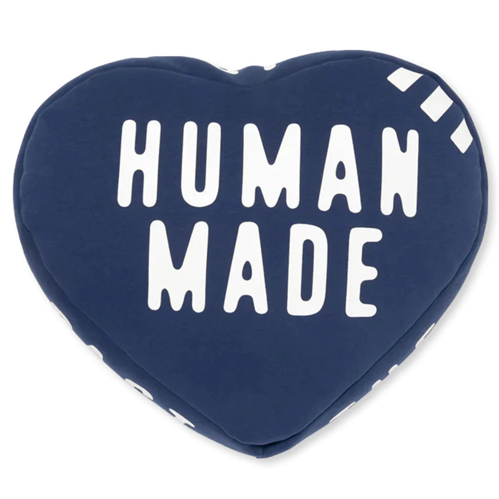 Heart Beads Cushion Navy
