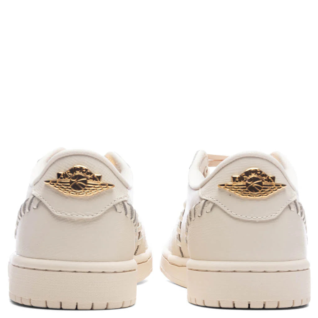 Womens Jordan 1 Low Method of Make Legend Light Brown Metallic Gold