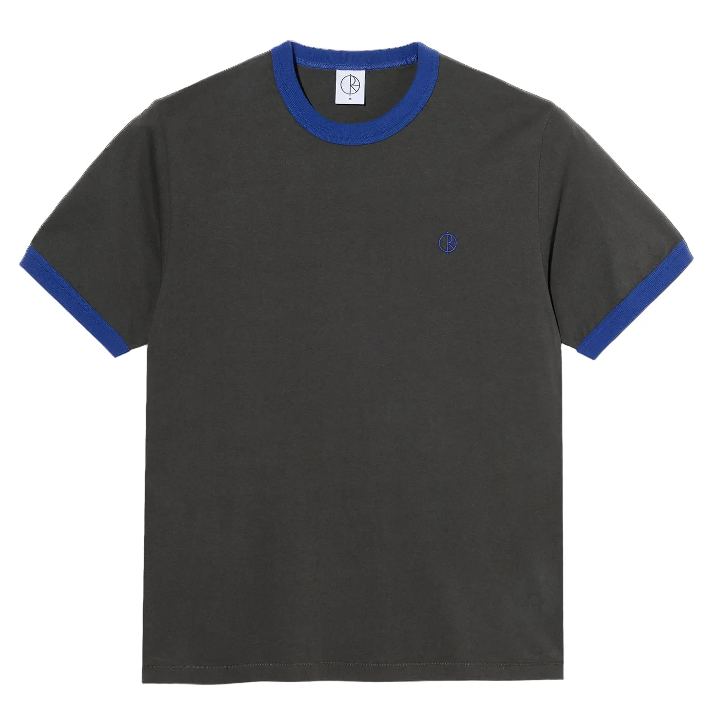 Polar Skate Co Ringer Tee Dirty Black Egyptian Blue