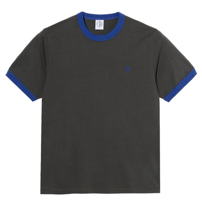 Polar Skate Co Ringer Tee Dirty Black Egyptian Blue