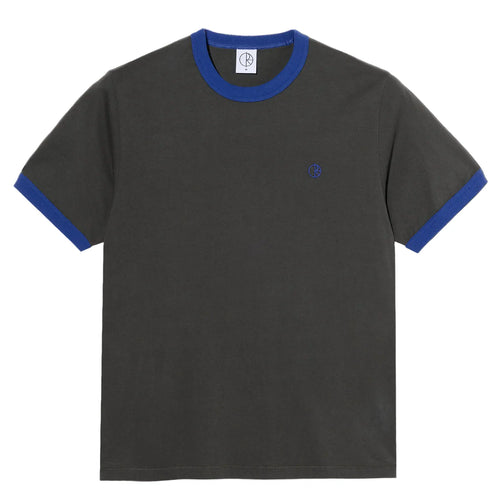 Polar Skate Co Ringer Tee Dirty Black Egyptian Blue