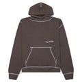 Wordmark Reverse Stitched Hoodie Brown