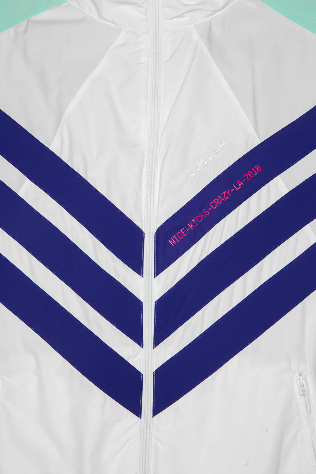 adidas Consortium X Nice Kicks Mens Track Jacket White Teal Purple