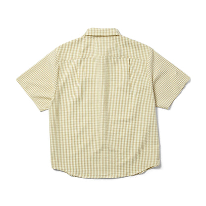 Huf Stuck On You Button Up S S Shirt Natural