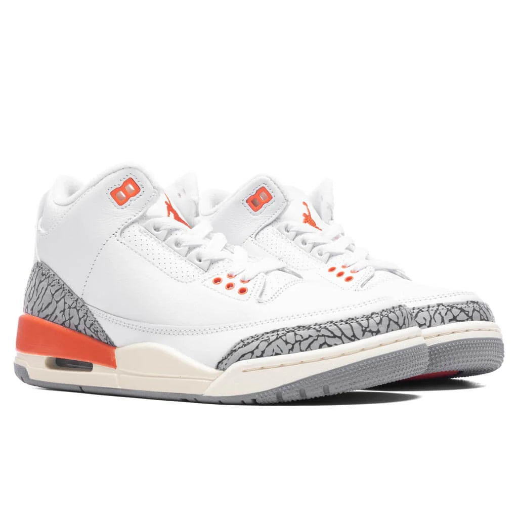 Womens Air Jordan 3 Retro Georgia Peach White Cosmic Clay Sail