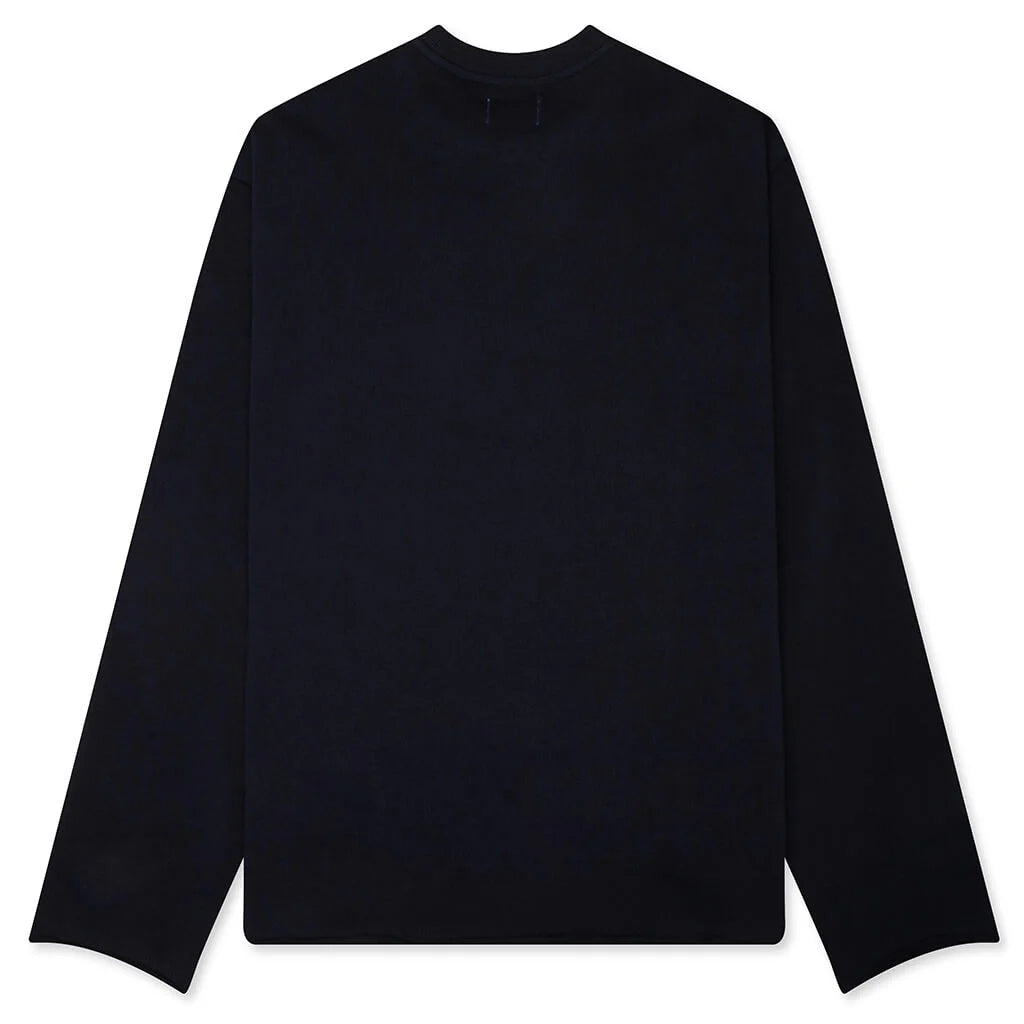Dont Overthink It L S Tee Navy