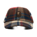 BAPE Check Panel Cap Navy Red