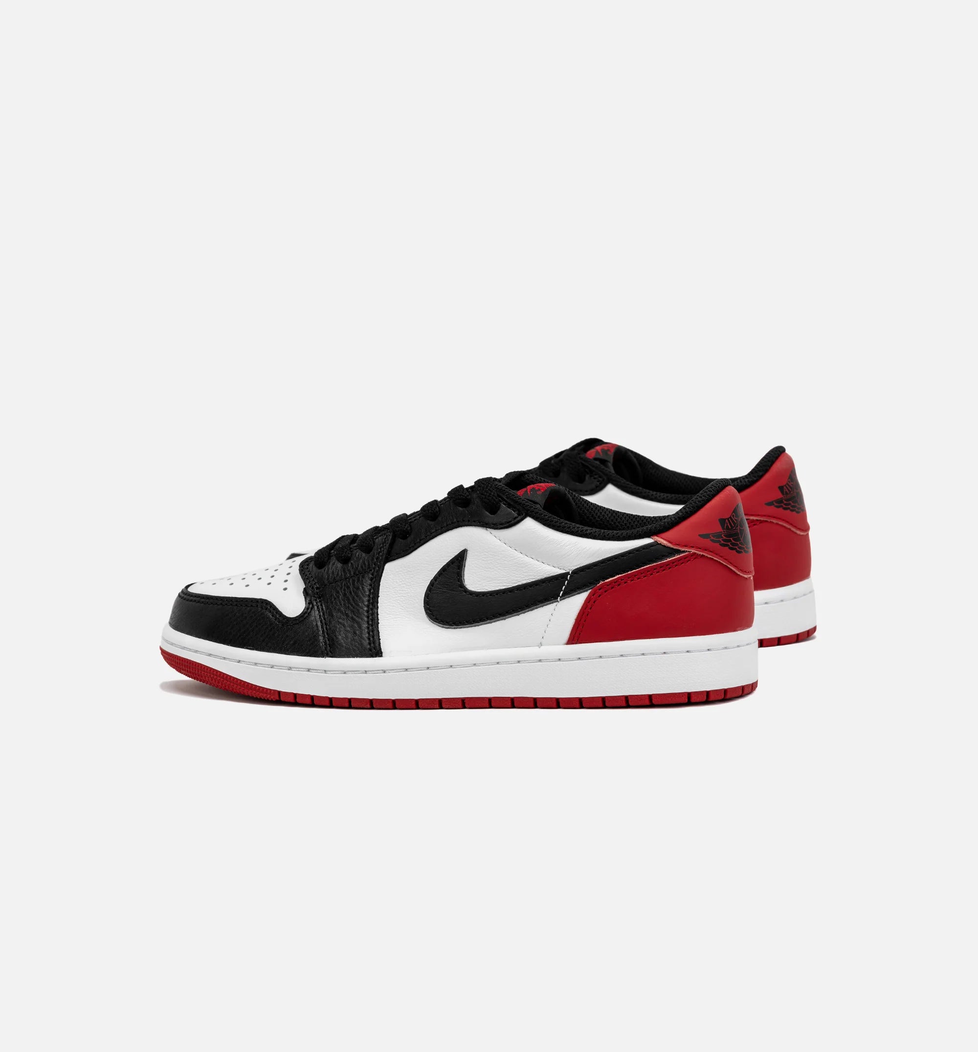 Air Jordan 1 Retro Low OG Black Toe Mens Lifestyle Shoe Black Red
