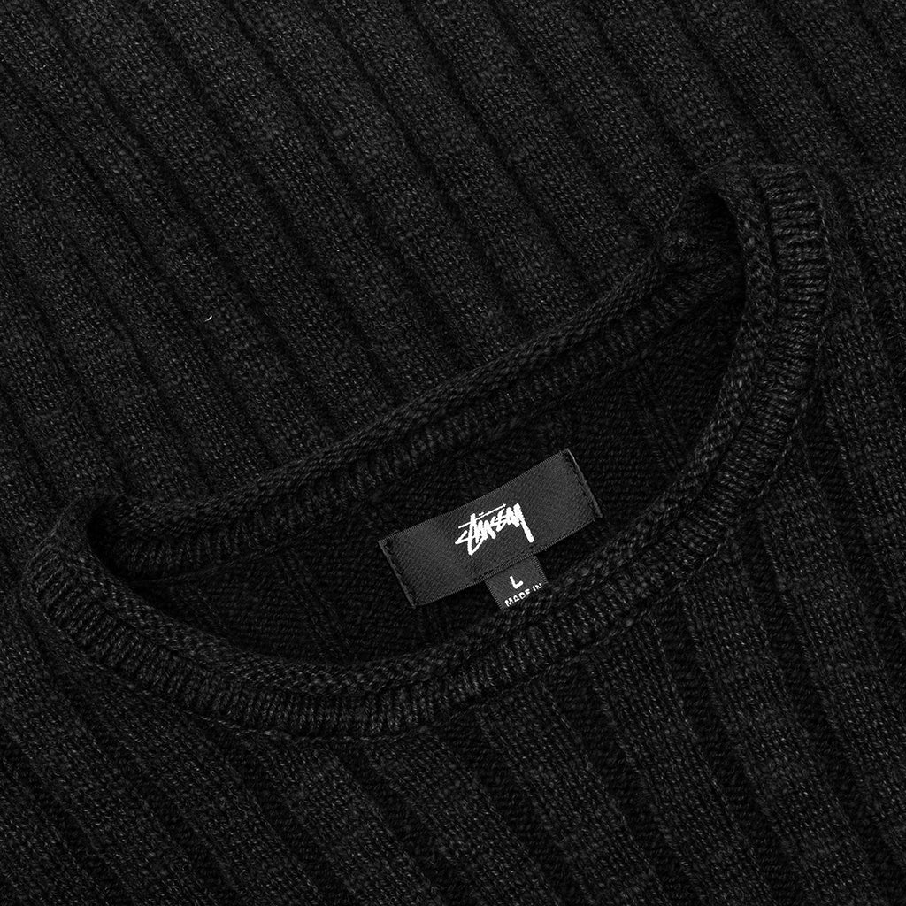 Cotton Slub Rib Crew Black