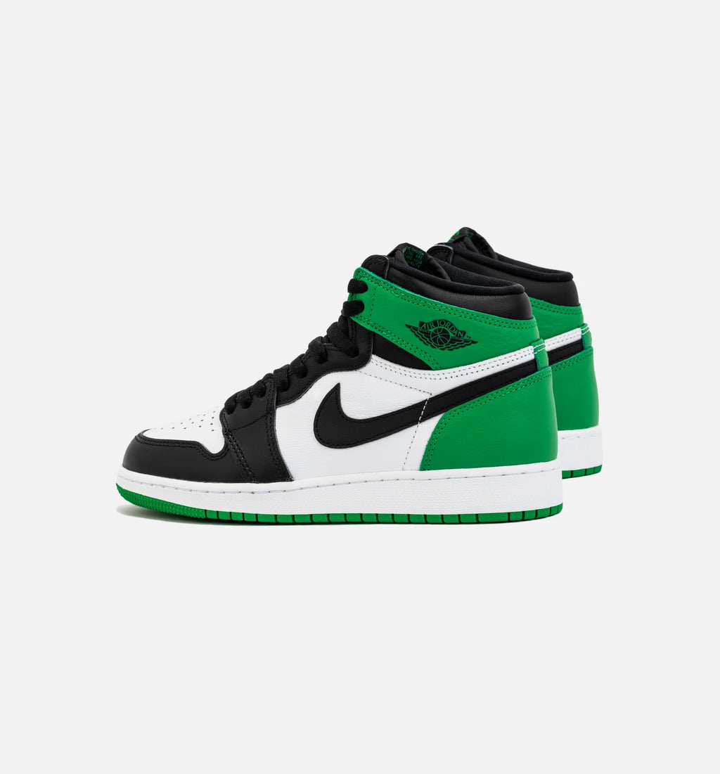 Air Jordan 1 Retro High OG Lucky Green Grade School Lifestyle Shoe Green Black