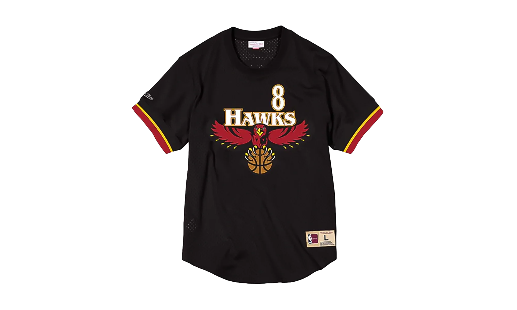 NBA Steve Smith Name & Number Mesh Crewneck Shirt "Atlanta Hawks - Black" BA8X4G AHA K KUQ