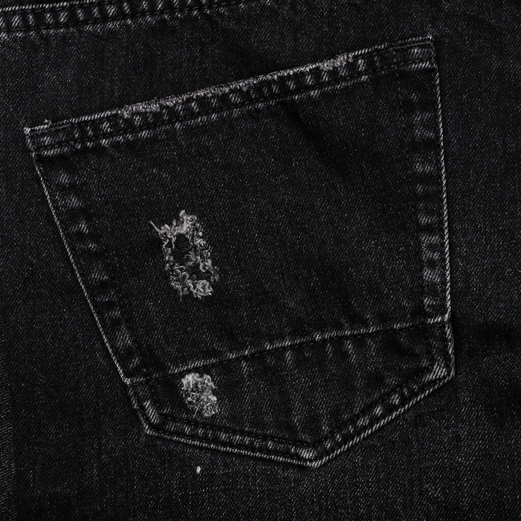 Ian Slim Denim Short Vintage Black