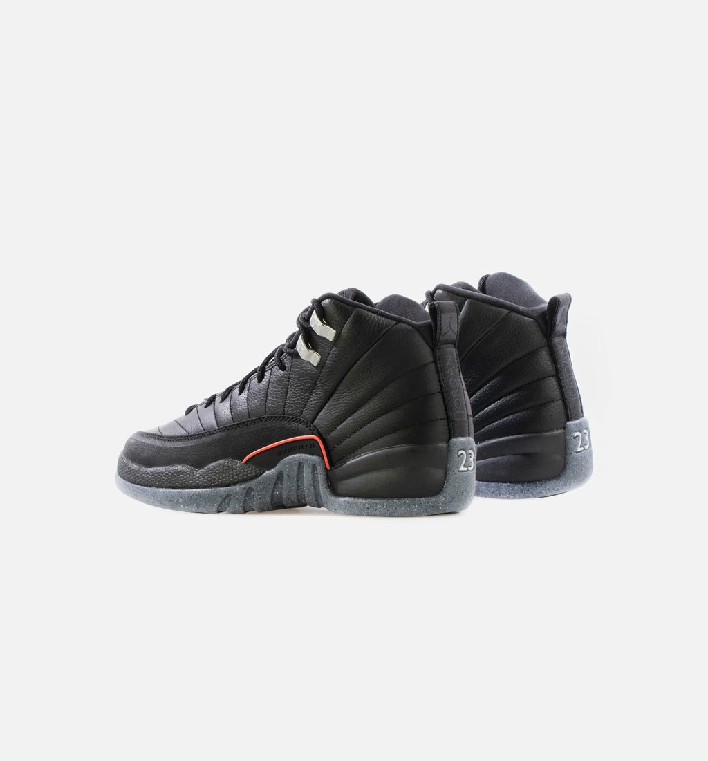 Air Jordan 12 Retro Utility Grade School Lifestyle Shoe Black Limit One Per Customer