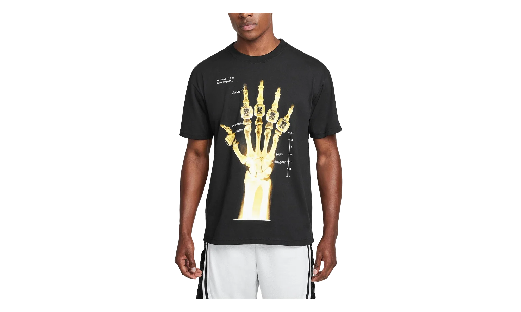 Kobe Bryant Broken Not Beaten T-Shirt "X-Ray Black" HV6694 010