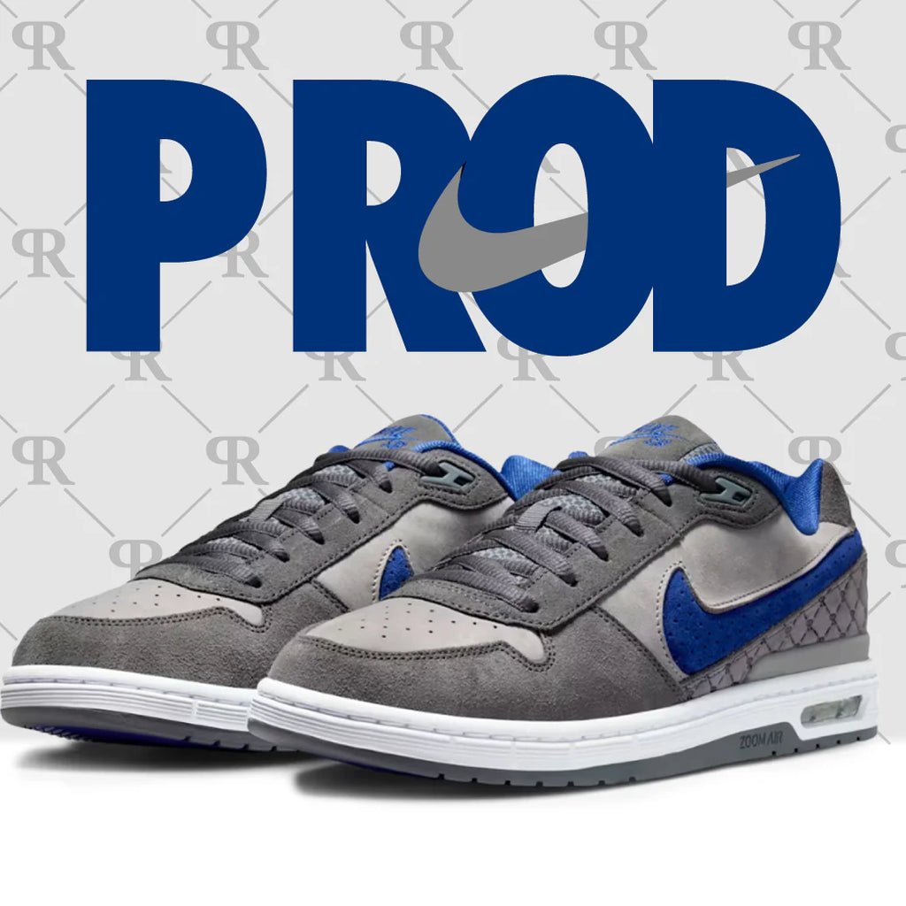 Nike SB Paul Rodriguez Zoom Air Low Flint Grey Deep Royal Blue