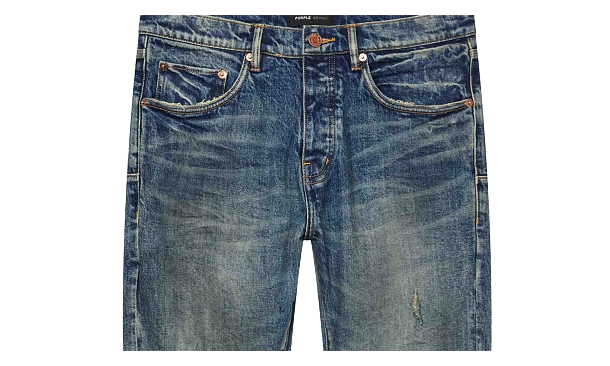 Vintage Mechanic Dirty Skinny Fit Jeans "Mid Indigo" P001 MDMD225