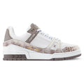 LV Trainer Beige Crocodile Skin
