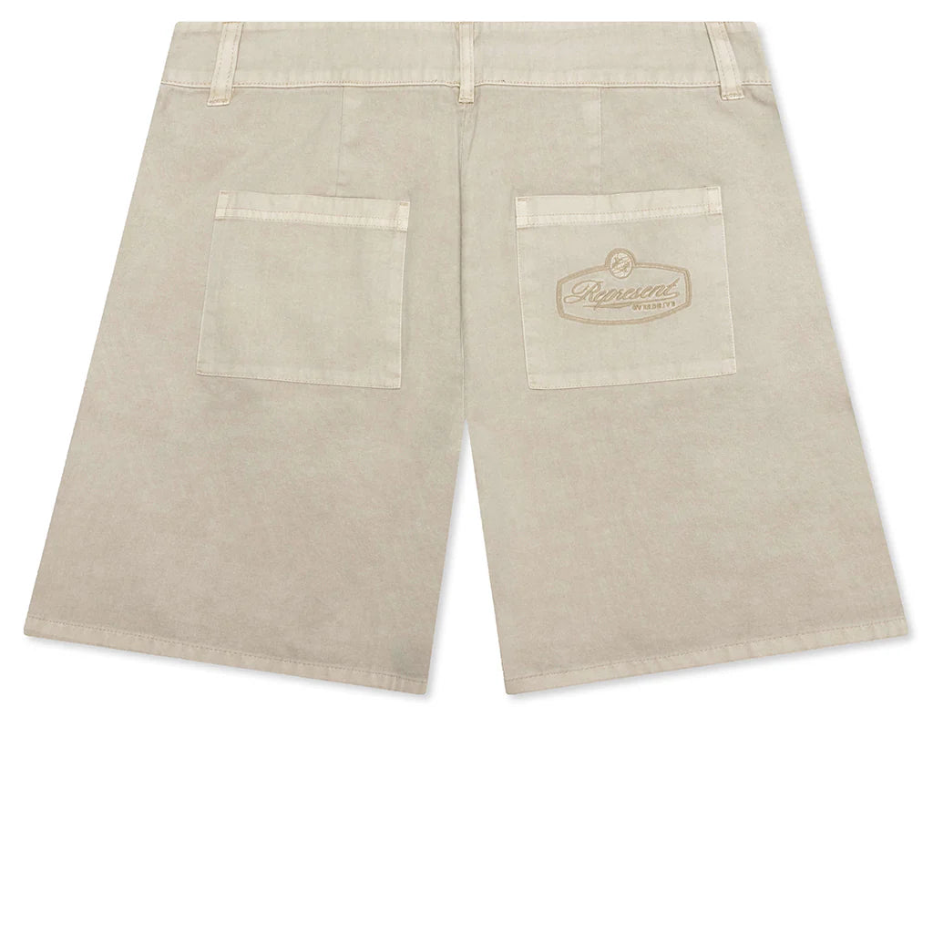 Cotton Tailored Short Beige