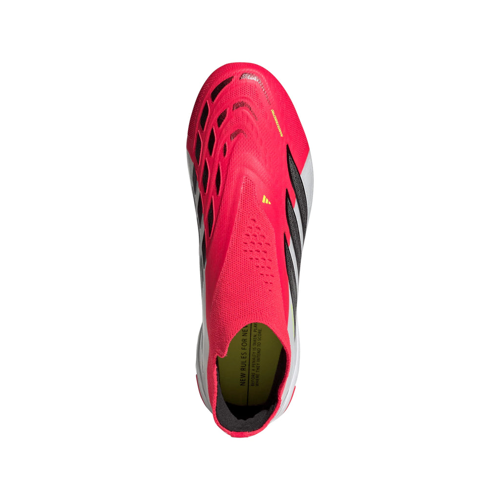 adidas Predator Elite Laceless FG Firm Ground Youth Soccer Cleats Red Black White