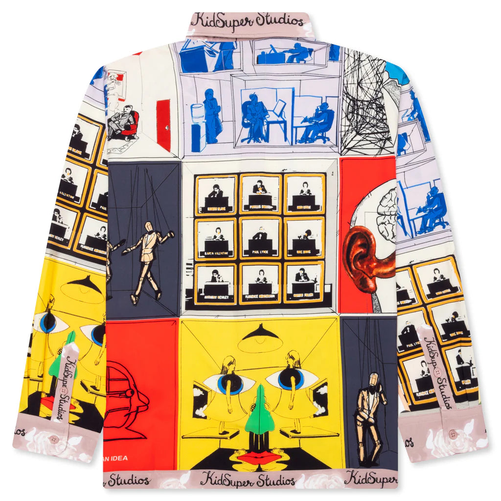 Printed Satin Shirt Multi