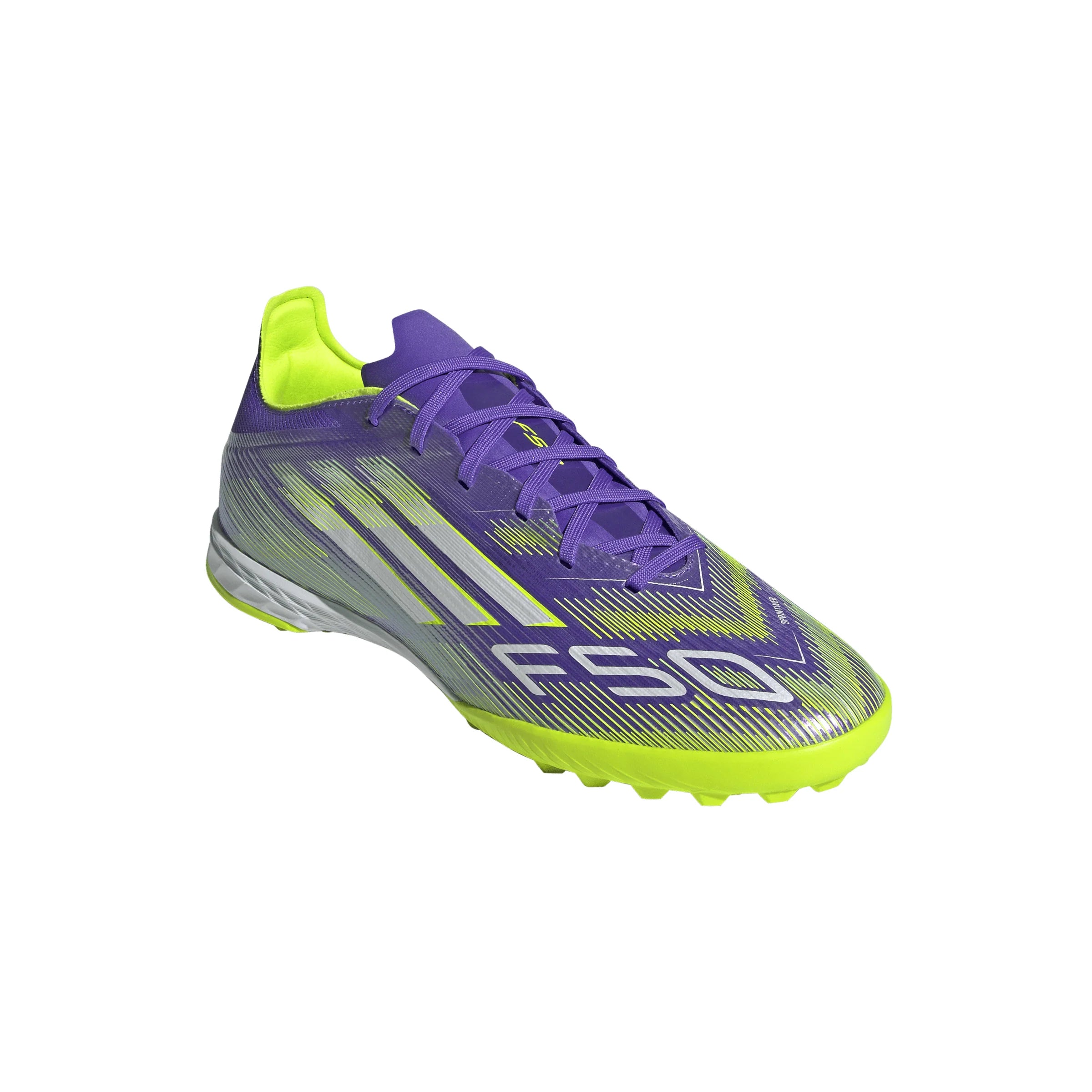adidas F50 Pro Turf Soccer Cleats Purple White Lemon