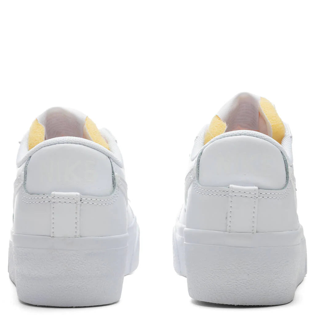 Women's Blazer Low Platform - White/White/White