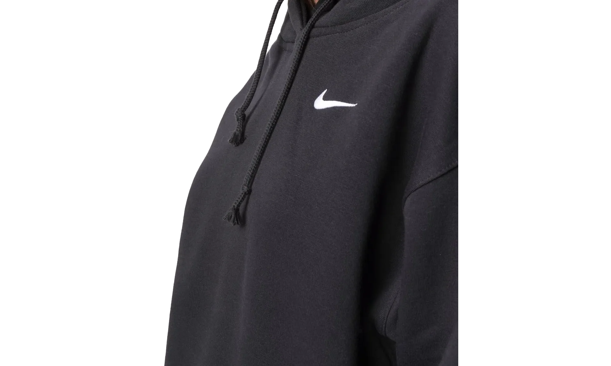 Sportswear Fleece Oversized Fit Hoodie WMNS "Black / White" CZ2590 010