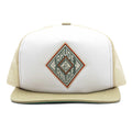 Diamond Trucker Hat Tan White