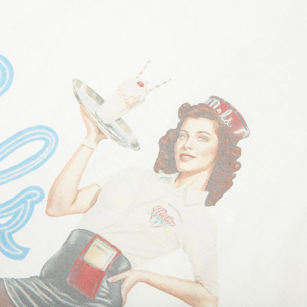 Represent x Mels Diner T Shirt Flat White