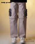 Paisley Pocket Detachable Zipper Pants HG x King Couture