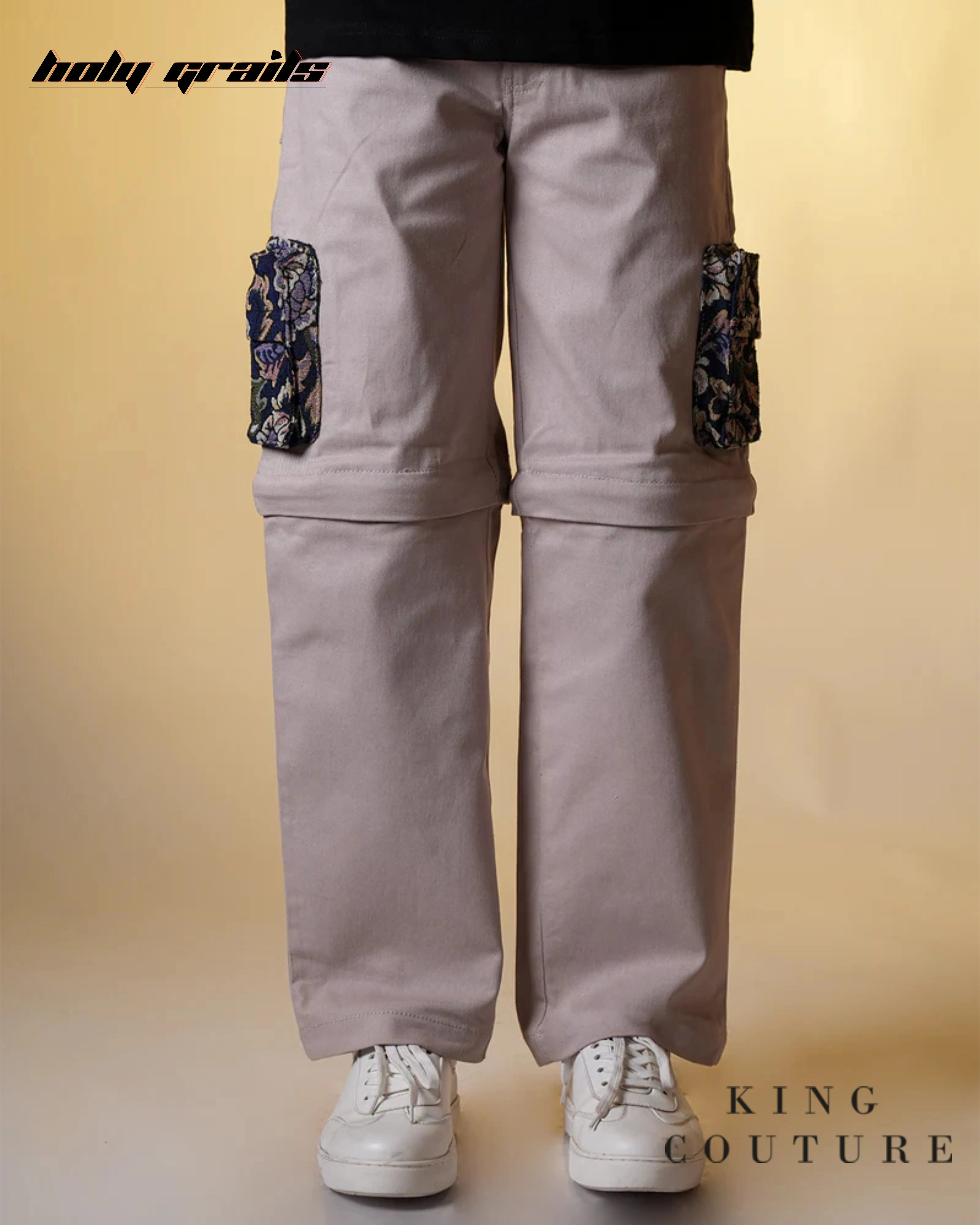 Paisley Pocket Detachable Zipper Pants HG x King Couture