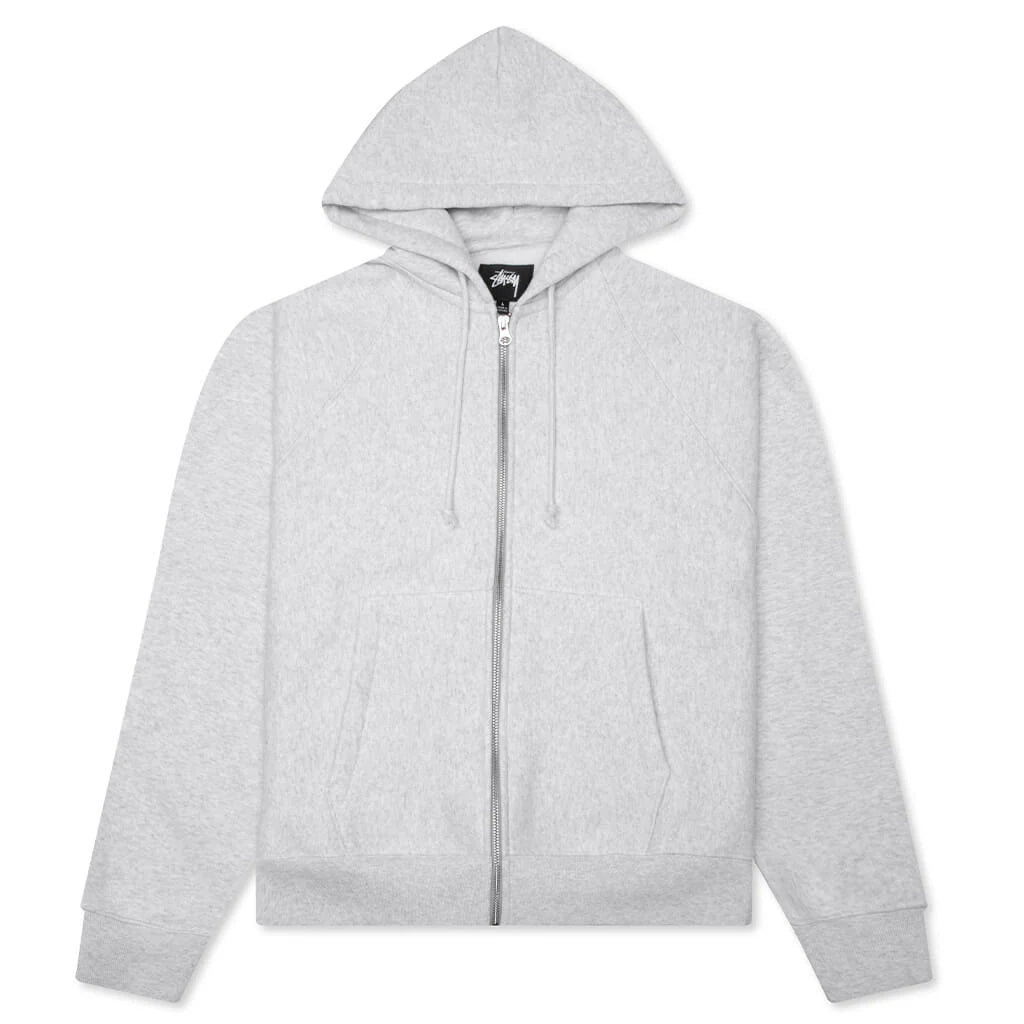 Raglan Zip Hoodie Ash Heather